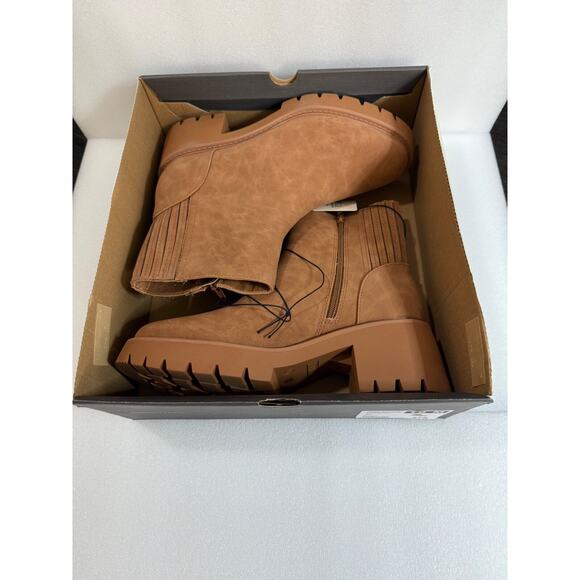 Women's Marie Block Heel Booties 10 M Cognac - New In Box - ** No‎ Lid **ana - Picture 2 of 10